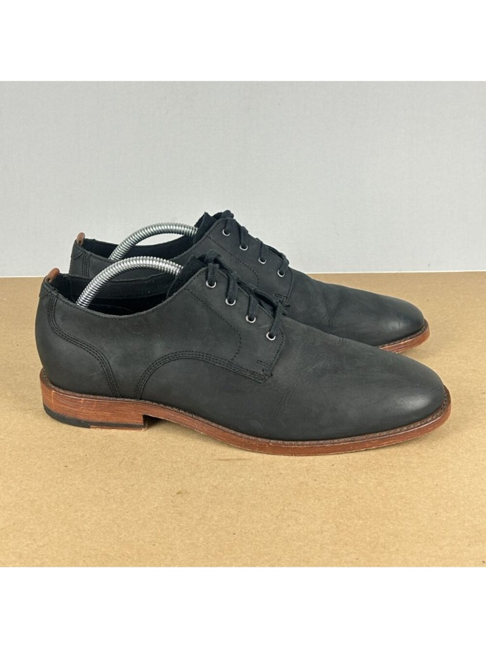 Cole Haan Grand Blucher Feathercraft Oxford Shoes Mens 10 Black Leather Lace Up - Picture 3 of 10